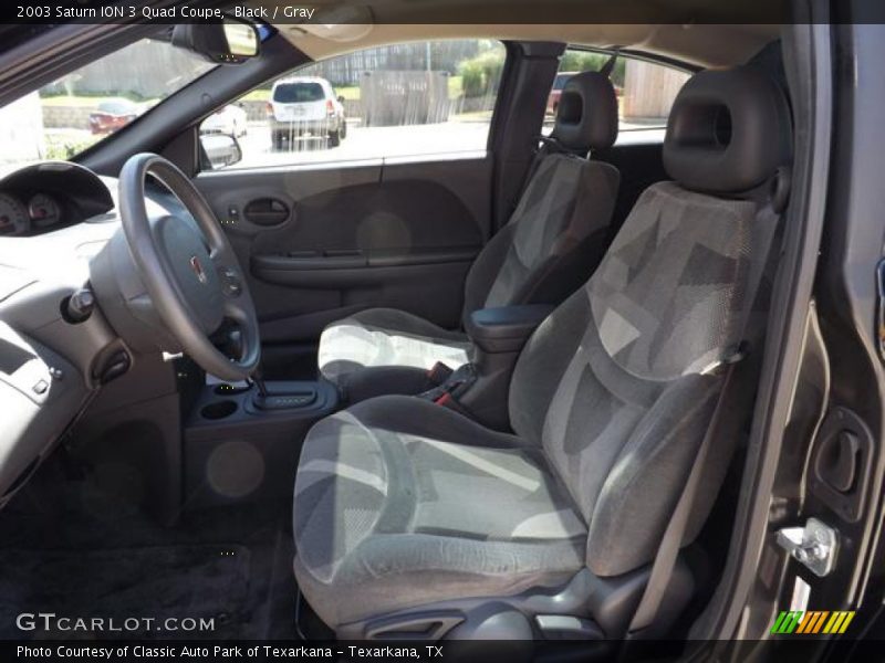 Black / Gray 2003 Saturn ION 3 Quad Coupe