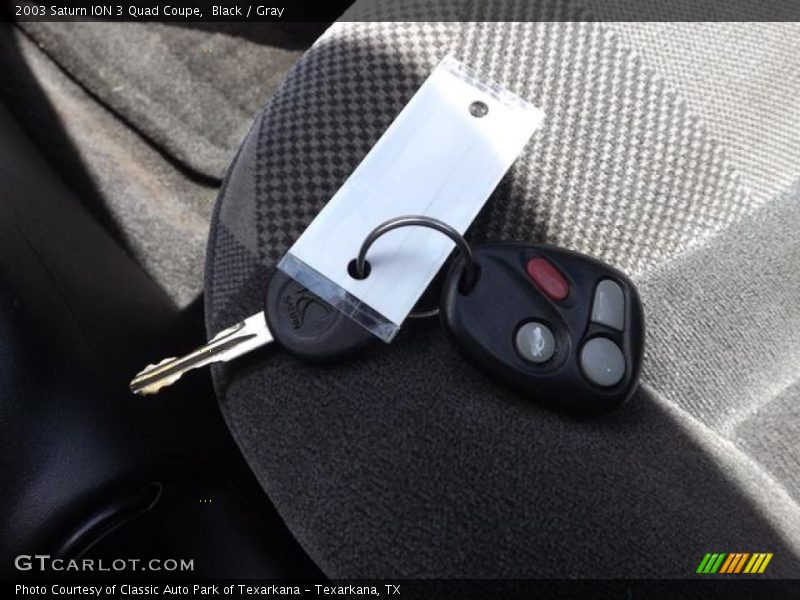 Black / Gray 2003 Saturn ION 3 Quad Coupe