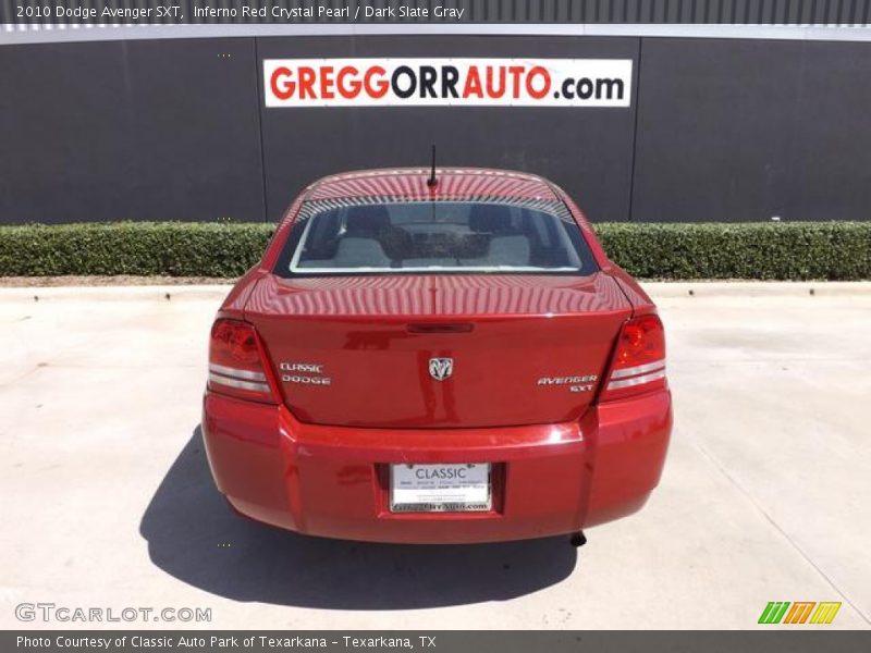 Inferno Red Crystal Pearl / Dark Slate Gray 2010 Dodge Avenger SXT
