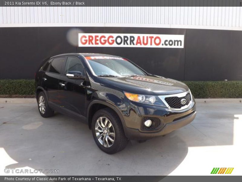 Ebony Black / Black 2011 Kia Sorento EX V6