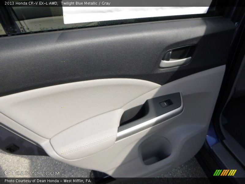 Twilight Blue Metallic / Gray 2013 Honda CR-V EX-L AWD