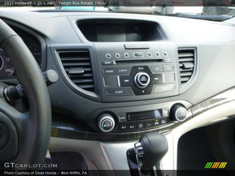 Twilight Blue Metallic / Gray 2013 Honda CR-V EX-L AWD