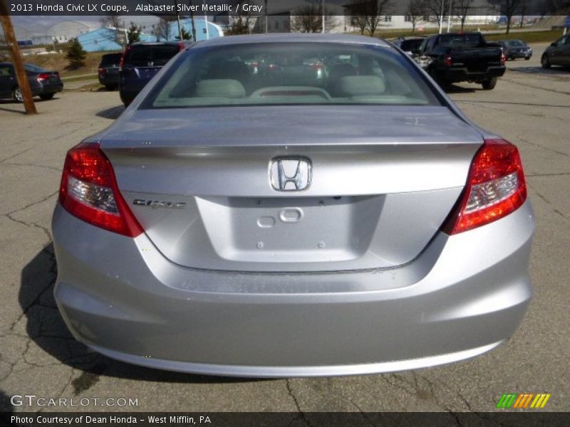 Alabaster Silver Metallic / Gray 2013 Honda Civic LX Coupe