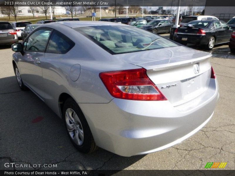 Alabaster Silver Metallic / Gray 2013 Honda Civic LX Coupe