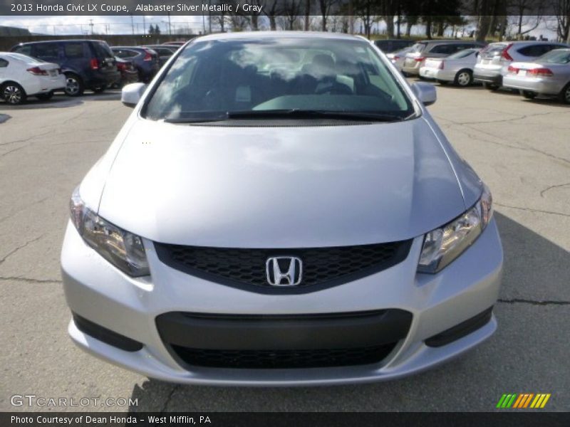 Alabaster Silver Metallic / Gray 2013 Honda Civic LX Coupe