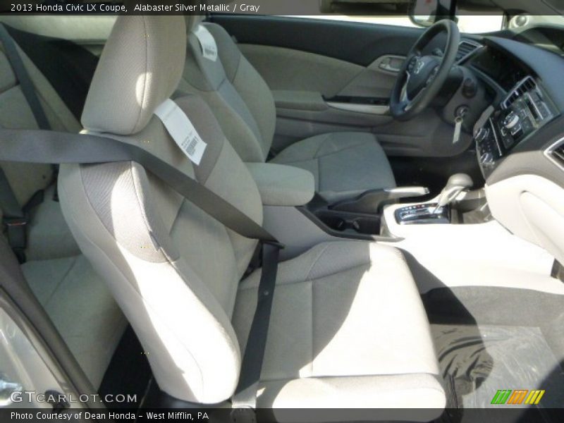 Alabaster Silver Metallic / Gray 2013 Honda Civic LX Coupe