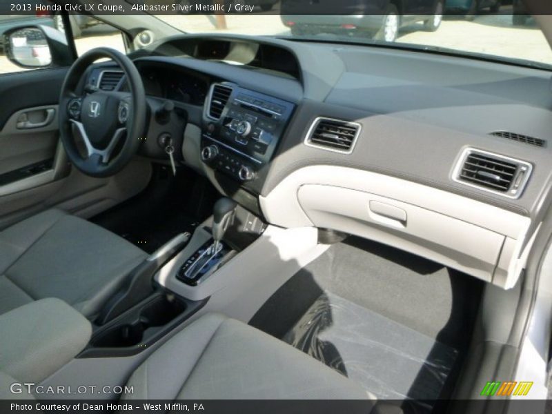 Alabaster Silver Metallic / Gray 2013 Honda Civic LX Coupe