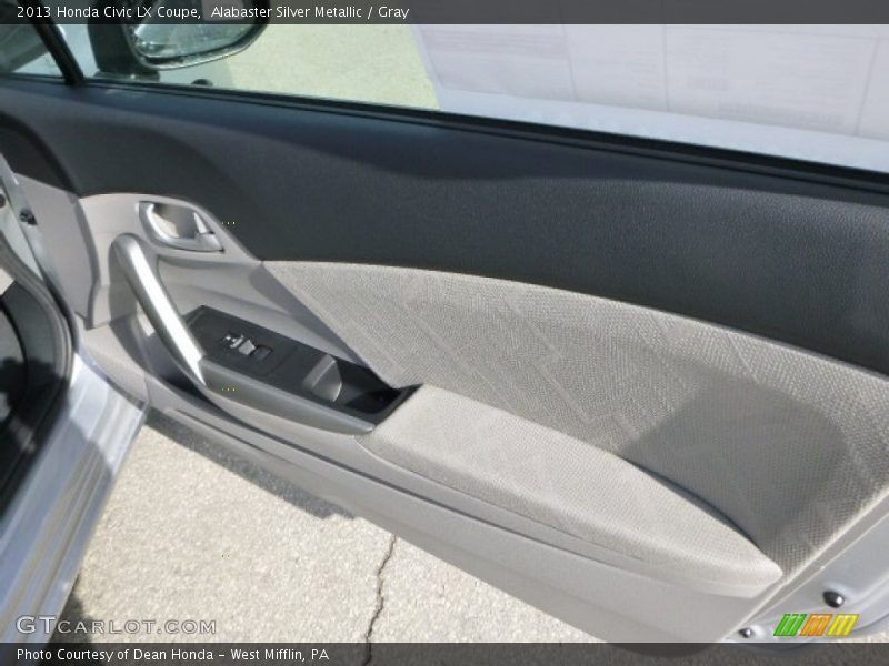Alabaster Silver Metallic / Gray 2013 Honda Civic LX Coupe