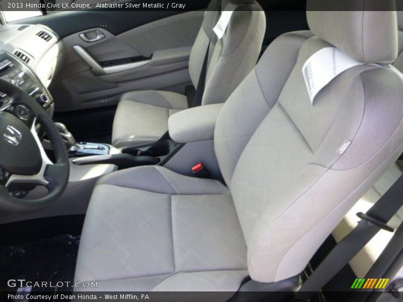 Alabaster Silver Metallic / Gray 2013 Honda Civic LX Coupe