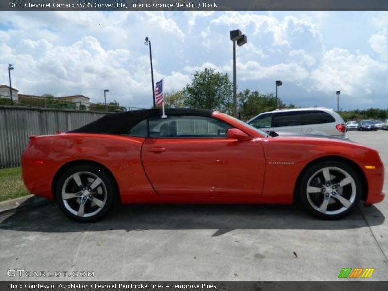 Inferno Orange Metallic / Black 2011 Chevrolet Camaro SS/RS Convertible