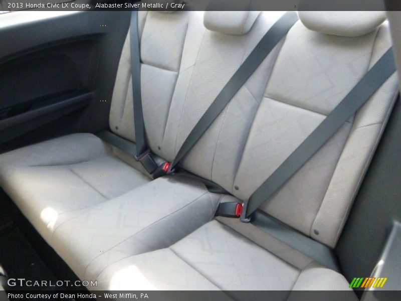Alabaster Silver Metallic / Gray 2013 Honda Civic LX Coupe