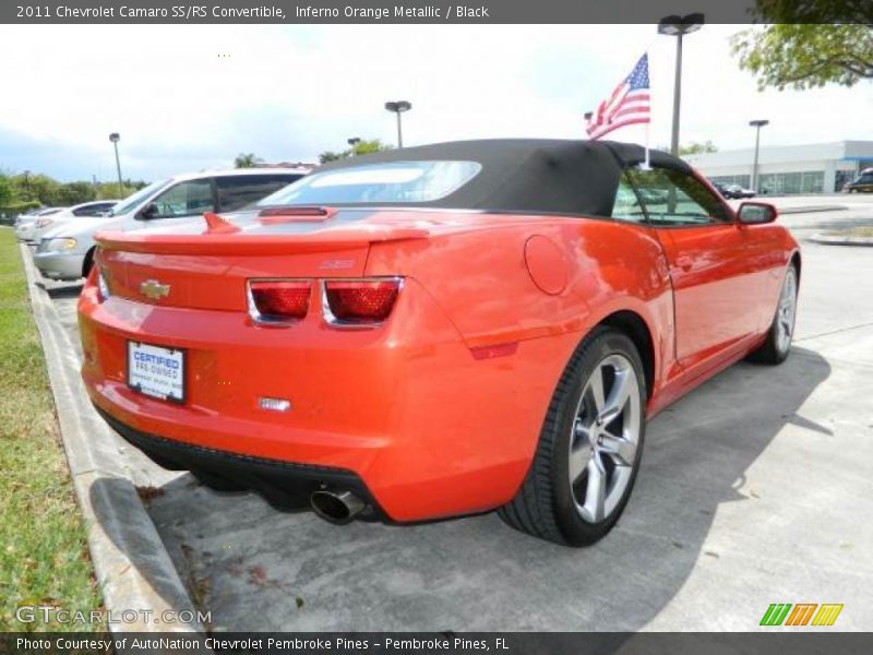 Inferno Orange Metallic / Black 2011 Chevrolet Camaro SS/RS Convertible