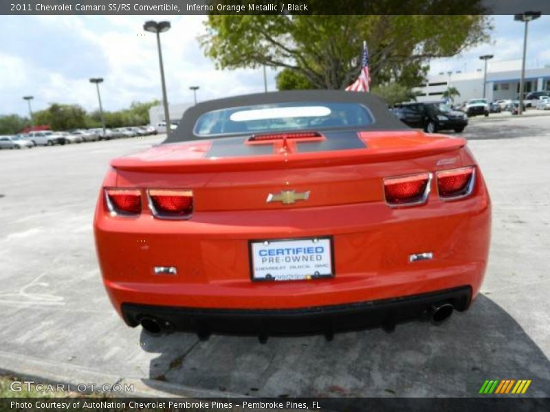 Inferno Orange Metallic / Black 2011 Chevrolet Camaro SS/RS Convertible