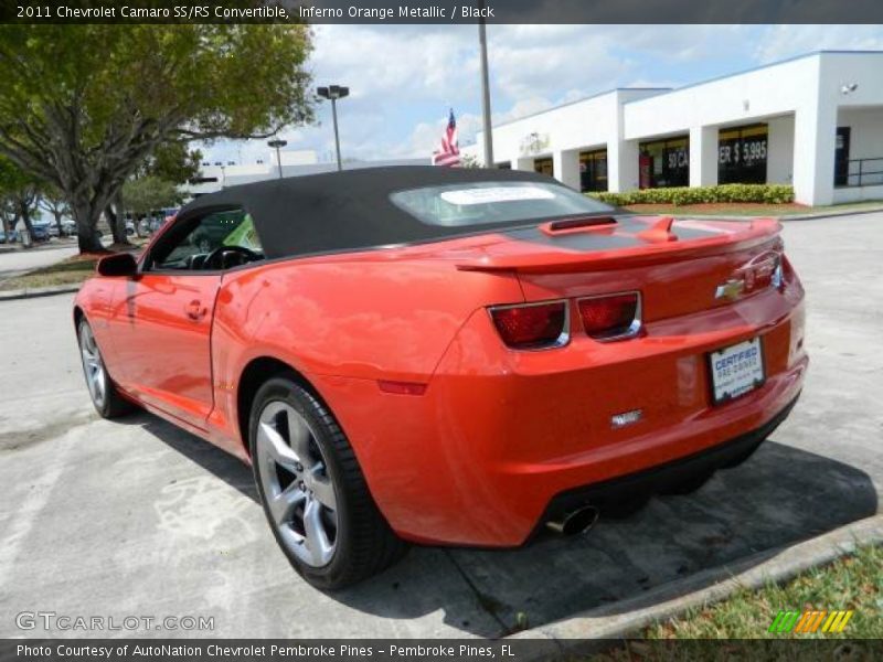 Inferno Orange Metallic / Black 2011 Chevrolet Camaro SS/RS Convertible