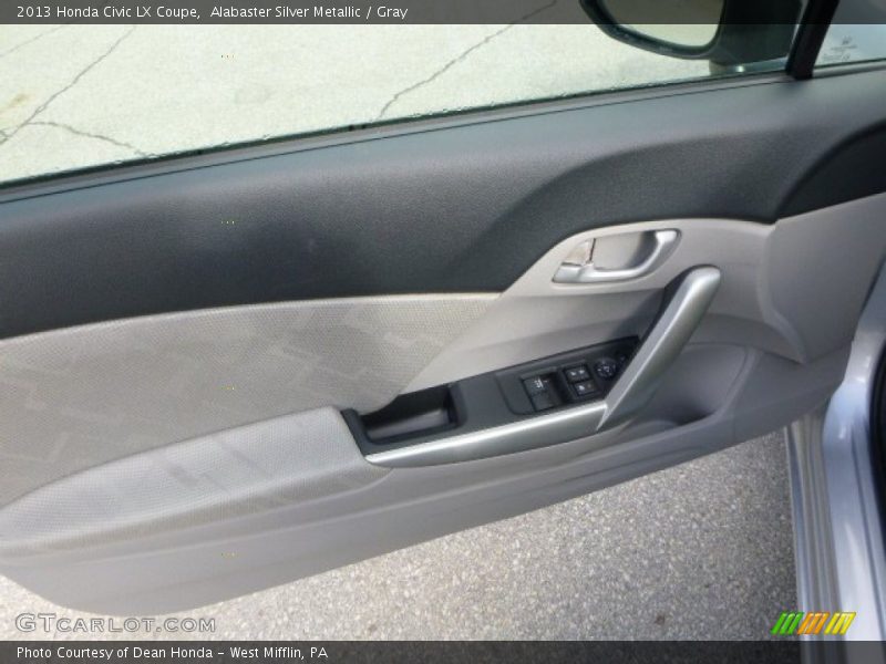Alabaster Silver Metallic / Gray 2013 Honda Civic LX Coupe