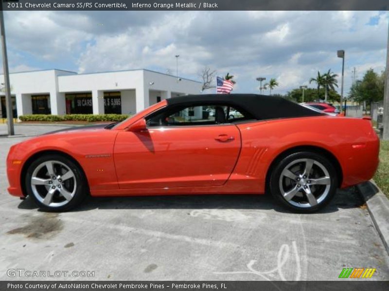 Inferno Orange Metallic / Black 2011 Chevrolet Camaro SS/RS Convertible