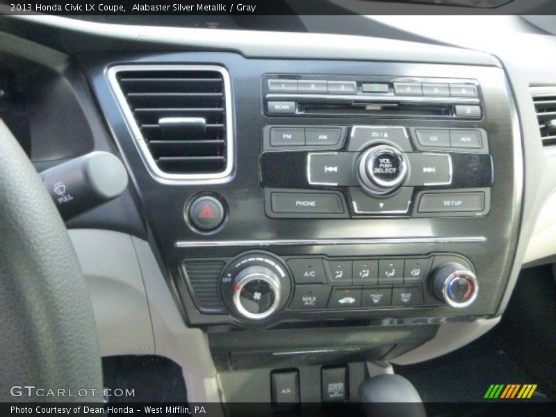 Alabaster Silver Metallic / Gray 2013 Honda Civic LX Coupe