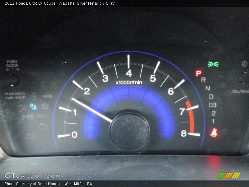 Alabaster Silver Metallic / Gray 2013 Honda Civic LX Coupe