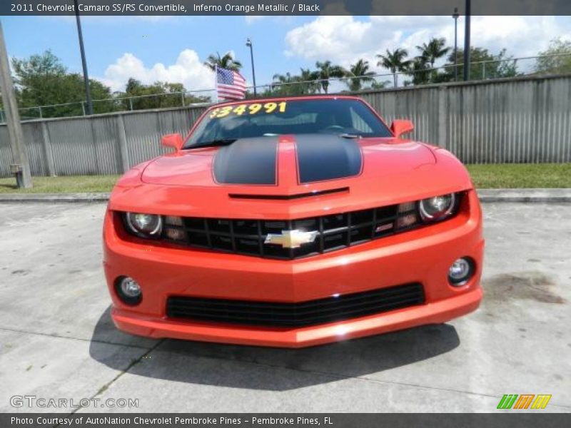 Inferno Orange Metallic / Black 2011 Chevrolet Camaro SS/RS Convertible