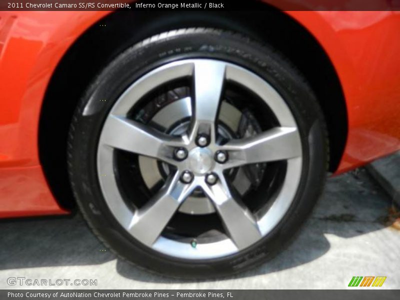 Inferno Orange Metallic / Black 2011 Chevrolet Camaro SS/RS Convertible