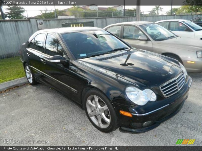 Black / Black 2007 Mercedes-Benz C 230 Sport