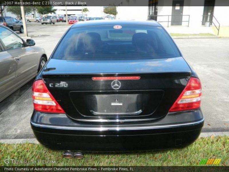 Black / Black 2007 Mercedes-Benz C 230 Sport