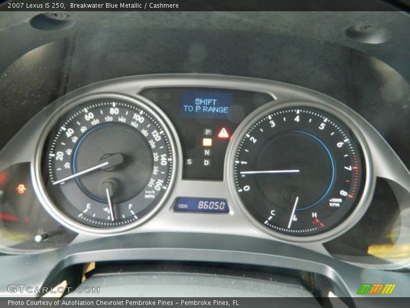 Breakwater Blue Metallic / Cashmere 2007 Lexus IS 250