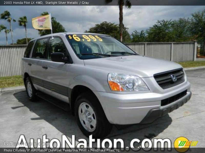 Starlight Silver Metallic / Gray 2003 Honda Pilot LX 4WD