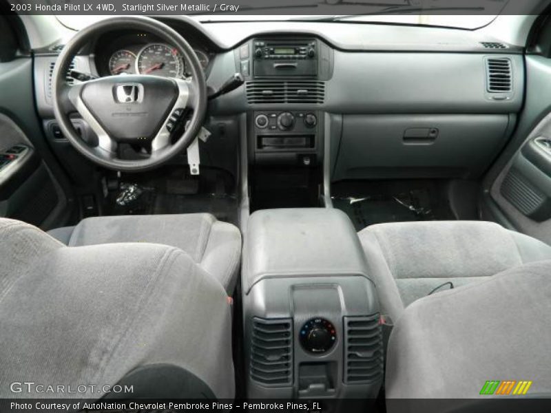 Starlight Silver Metallic / Gray 2003 Honda Pilot LX 4WD