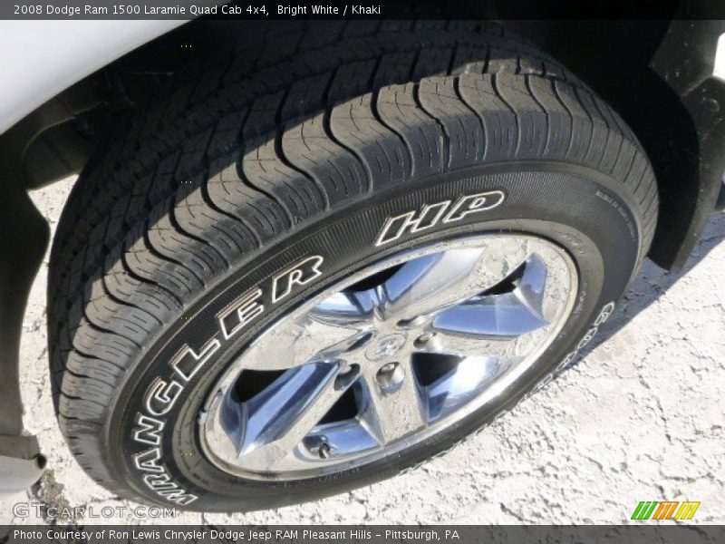 Bright White / Khaki 2008 Dodge Ram 1500 Laramie Quad Cab 4x4