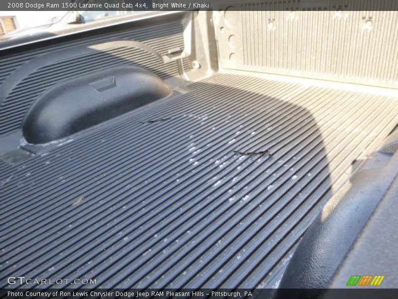 Bright White / Khaki 2008 Dodge Ram 1500 Laramie Quad Cab 4x4