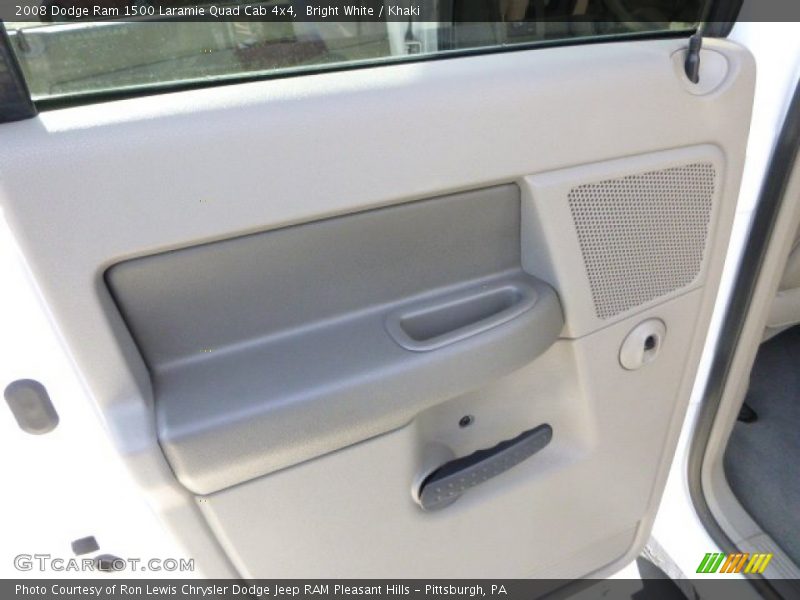 Bright White / Khaki 2008 Dodge Ram 1500 Laramie Quad Cab 4x4
