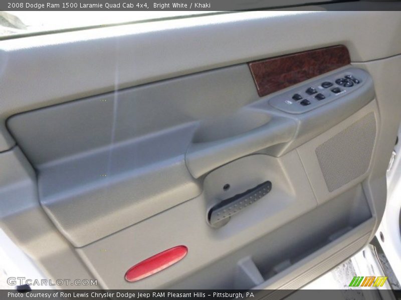 Bright White / Khaki 2008 Dodge Ram 1500 Laramie Quad Cab 4x4