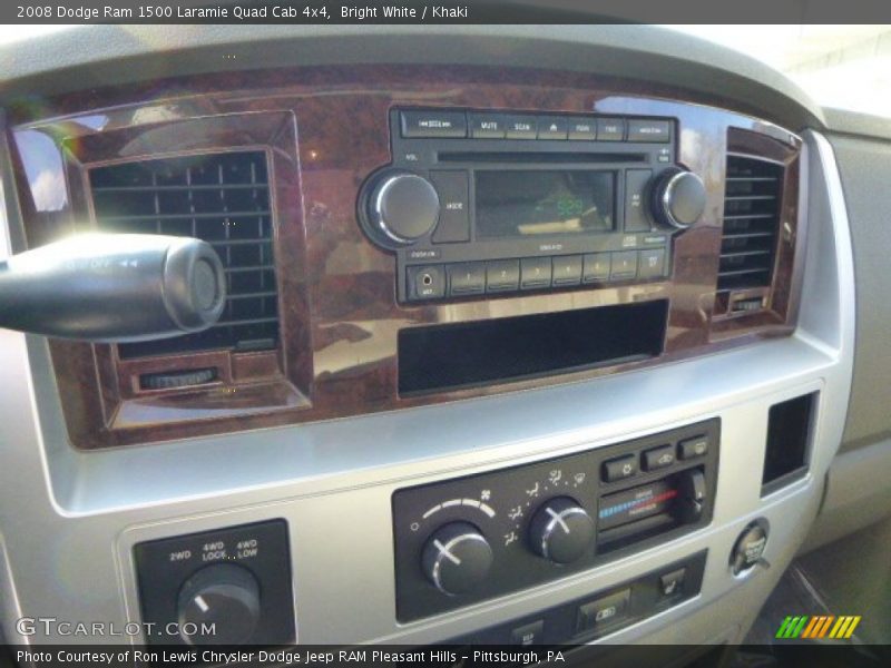Bright White / Khaki 2008 Dodge Ram 1500 Laramie Quad Cab 4x4