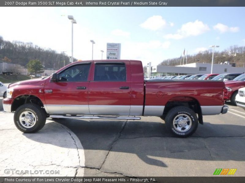 Inferno Red Crystal Pearl / Medium Slate Gray 2007 Dodge Ram 3500 SLT Mega Cab 4x4