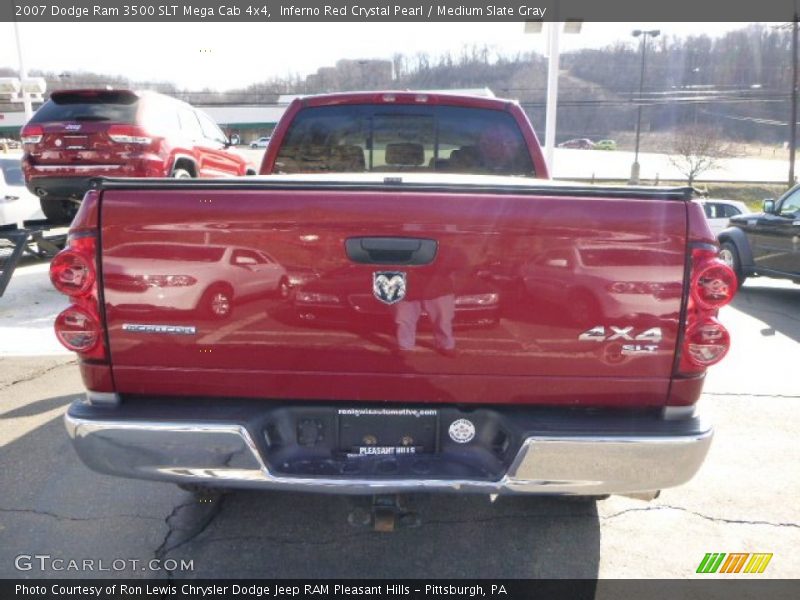 Inferno Red Crystal Pearl / Medium Slate Gray 2007 Dodge Ram 3500 SLT Mega Cab 4x4