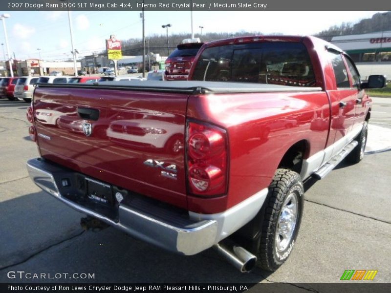 Inferno Red Crystal Pearl / Medium Slate Gray 2007 Dodge Ram 3500 SLT Mega Cab 4x4