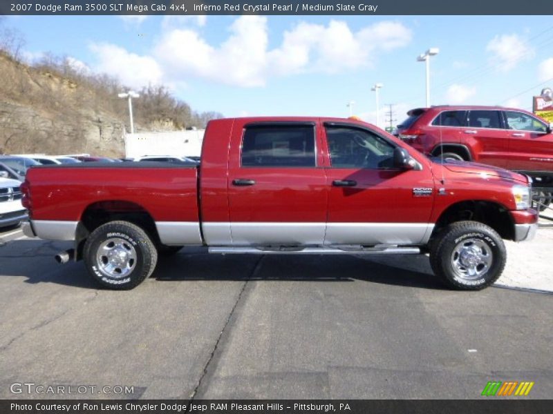 Inferno Red Crystal Pearl / Medium Slate Gray 2007 Dodge Ram 3500 SLT Mega Cab 4x4
