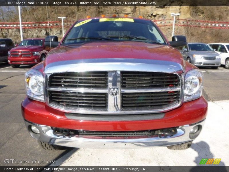 Inferno Red Crystal Pearl / Medium Slate Gray 2007 Dodge Ram 3500 SLT Mega Cab 4x4