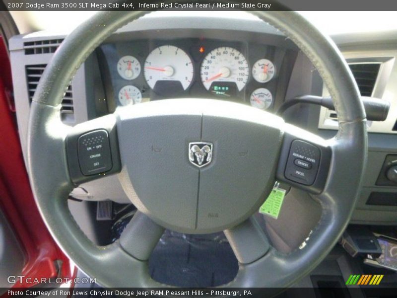 Inferno Red Crystal Pearl / Medium Slate Gray 2007 Dodge Ram 3500 SLT Mega Cab 4x4