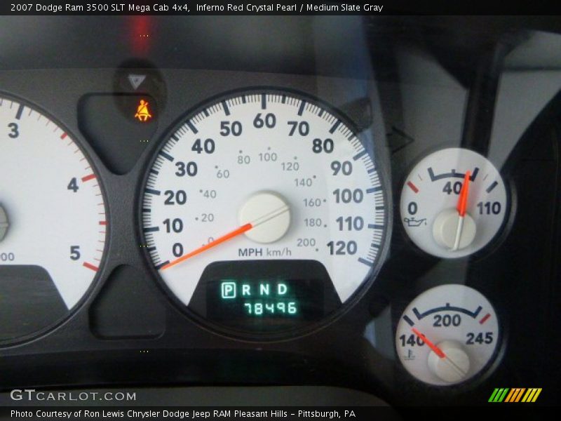 Inferno Red Crystal Pearl / Medium Slate Gray 2007 Dodge Ram 3500 SLT Mega Cab 4x4