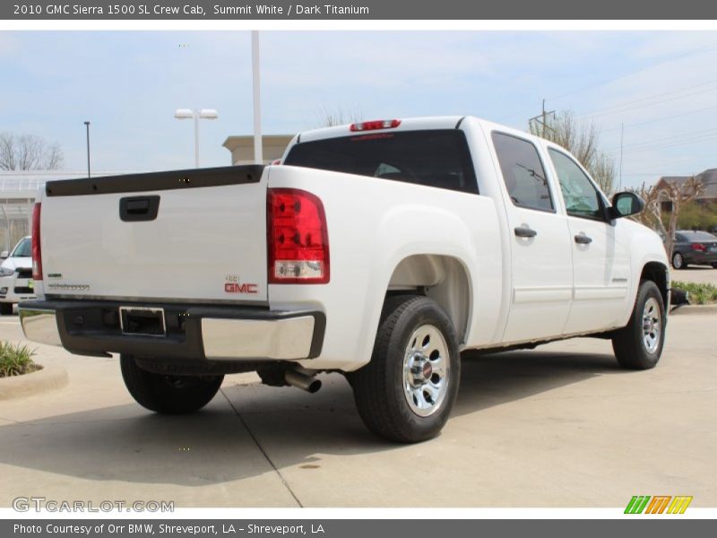 Summit White / Dark Titanium 2010 GMC Sierra 1500 SL Crew Cab
