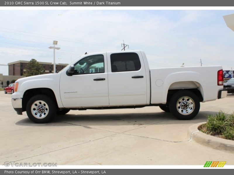 Summit White / Dark Titanium 2010 GMC Sierra 1500 SL Crew Cab