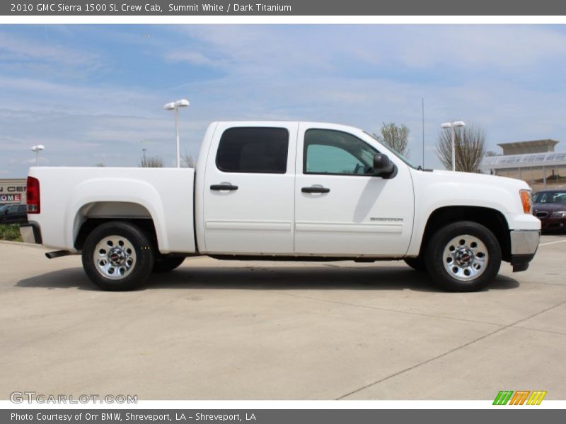 Summit White / Dark Titanium 2010 GMC Sierra 1500 SL Crew Cab