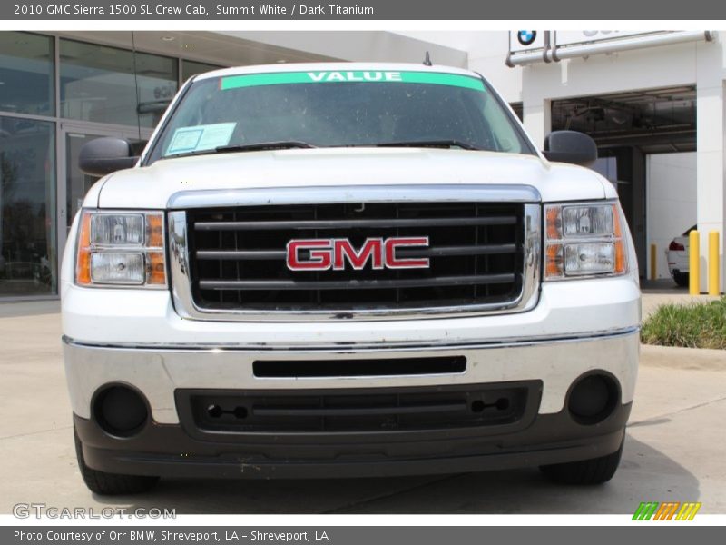 Summit White / Dark Titanium 2010 GMC Sierra 1500 SL Crew Cab