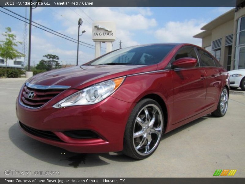 Venetian Red / Camel 2011 Hyundai Sonata GLS