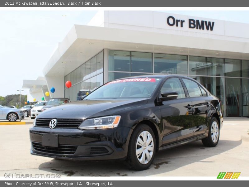 Black / Titan Black 2012 Volkswagen Jetta SE Sedan