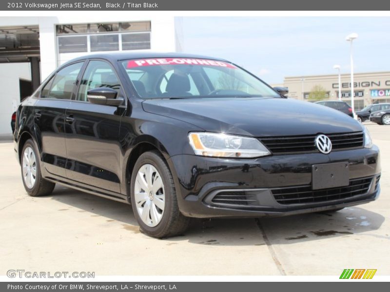 Black / Titan Black 2012 Volkswagen Jetta SE Sedan