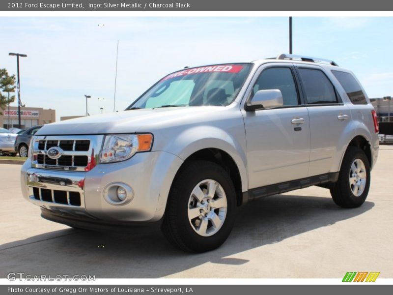 Ingot Silver Metallic / Charcoal Black 2012 Ford Escape Limited