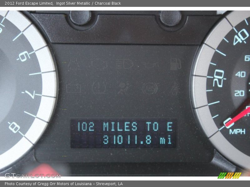 Ingot Silver Metallic / Charcoal Black 2012 Ford Escape Limited
